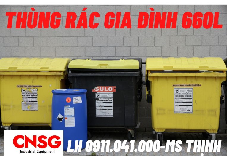 Bán thùng rác công cộng 120lit 240lit 660lit, thùng rác nhựa HDPE 0911041000
