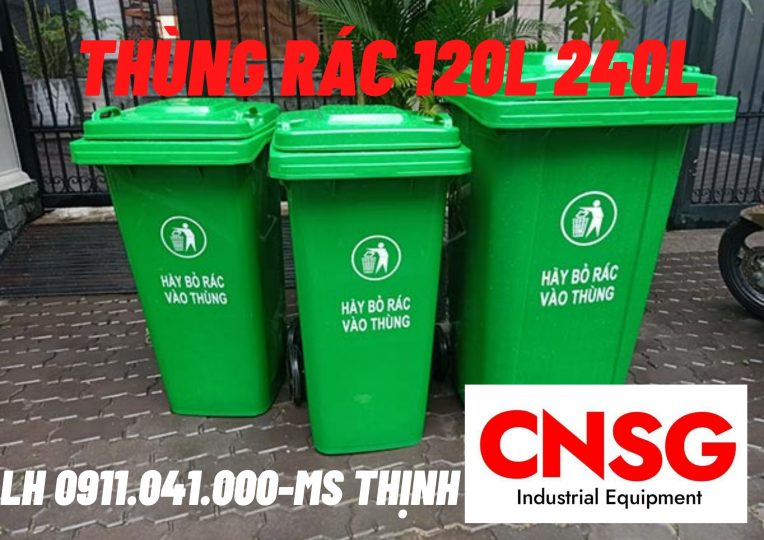 Phân phối thùng rác công cộng 120lit giá hợp lý 0911041000